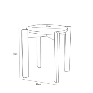 Always Stool Orange by Hübsch – product photo 1 of 5