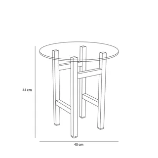 Elevate Side Table Olive van Hübsch – productfoto 2 van 6