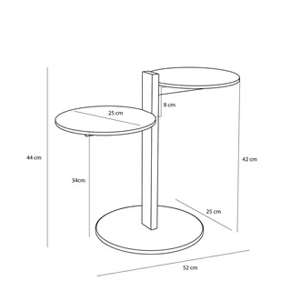 Platform Side Table Sand von Hübsch – Produktfoto 2 von 5