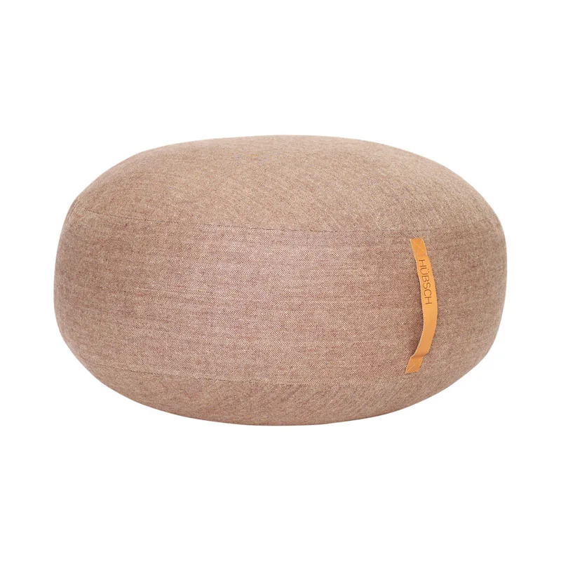 Mochi Pouffe Ø70 Brown by Hübsch – product photo 2 of 2