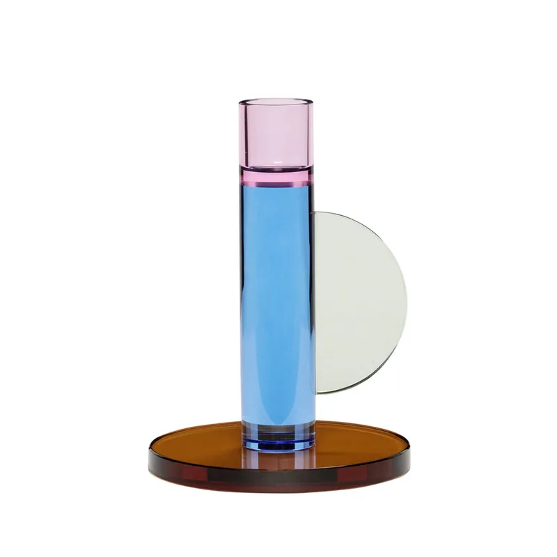 Astro Candlestick Blue van Hübsch – productfoto 2 van 2
