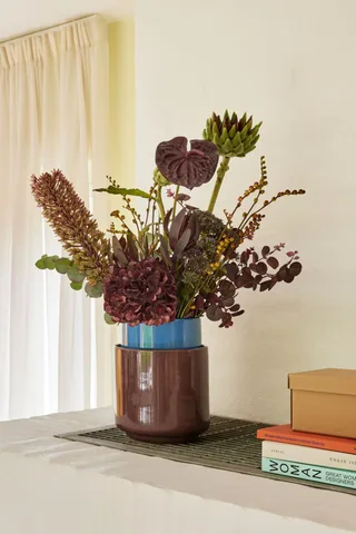 Deux Pots Maroon/Blue (set of 2) van Hübsch – sfeerfoto 2 van 5
