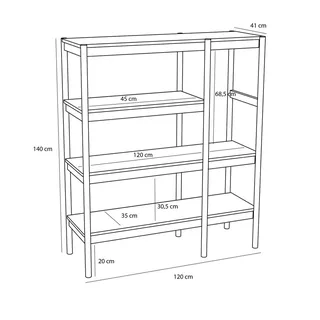 Seize Shelf Unit Natural by Hübsch – product photo 1 of 3