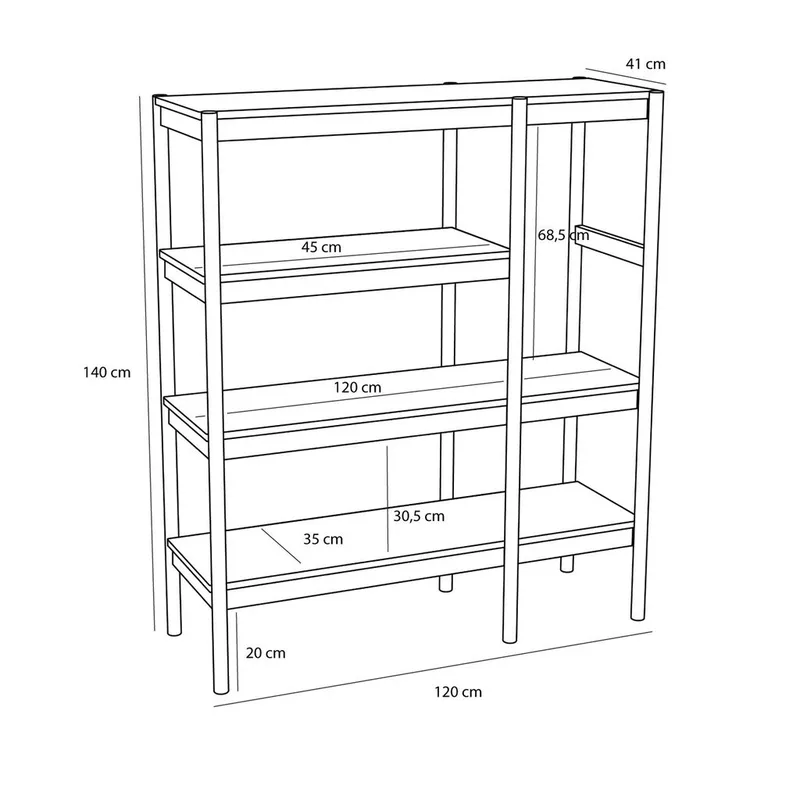Seize Shelf Unit Natural by Hübsch – product photo 1 of 3