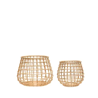 Energy Baskets Large Natural (set of 2) van Hübsch – productfoto 4 van 4