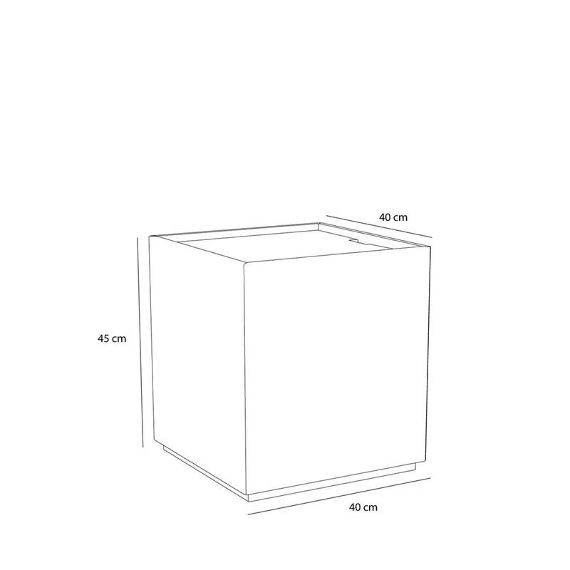 Vault Side Table/Storage Box Grey/Yellow by Hübsch – product photo 2 of 8