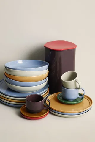 Amare Dinner Plate Brown by Hübsch – product photo 4 of 6