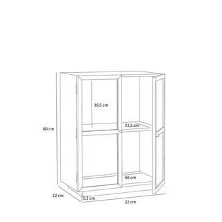 Mae Display Cabinet Natural by Hübsch – product photo 3 of 5