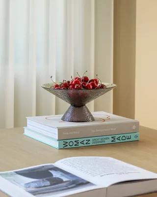Bonbon Glass Bowl Large Green/Brown van Hübsch – sfeerfoto 6 van 8