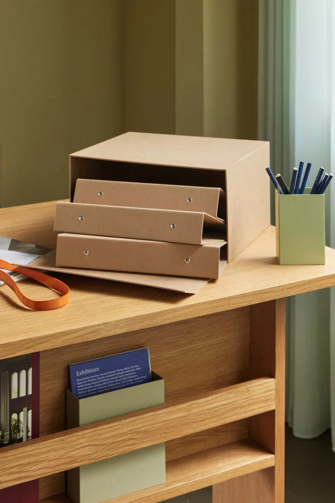 Elo Ring Binder Box Natural by Hübsch – interior photo 2 of 5
