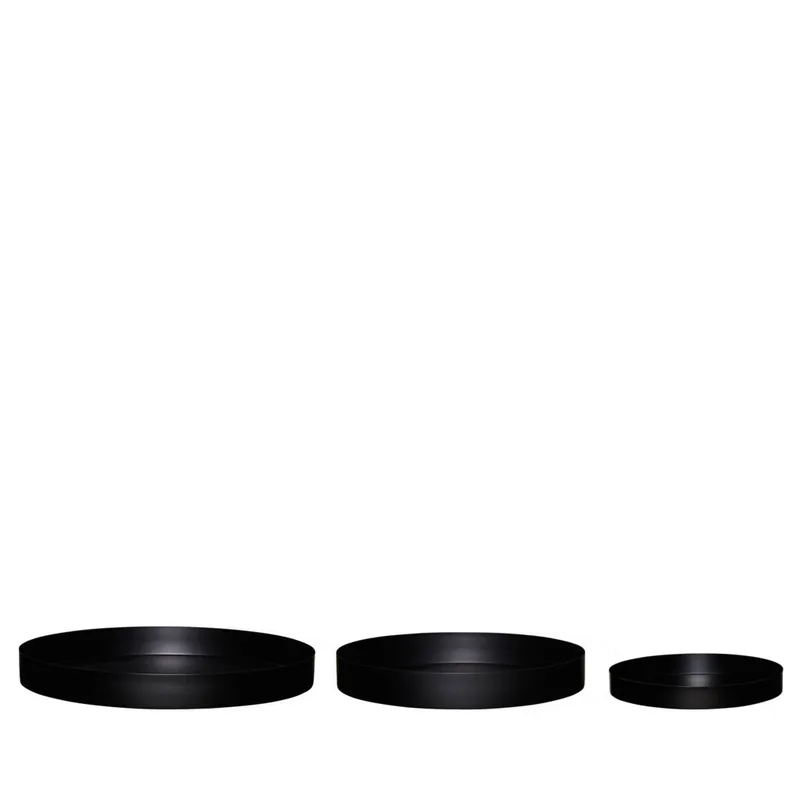 Embrace Saucers Black (set of 3) by Hübsch – product photo