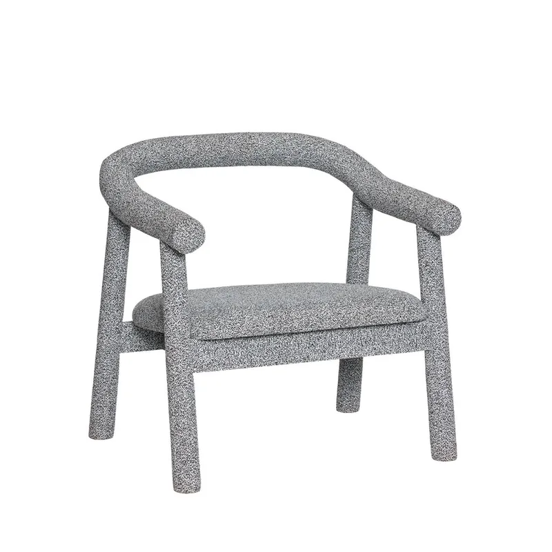 Ouli Lounge Chair Light Grey Melange von Hübsch – Produktfoto 7 von 7