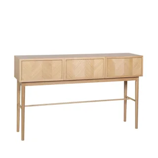Herringbone Console Table Drawers Natural van Hübsch – productfoto 2 van 2