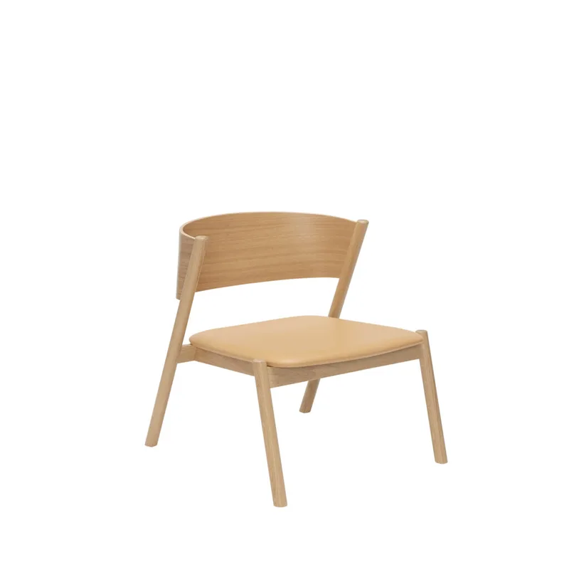 Oblique Lounge Chair Seat Natural von Hübsch – Produktfoto 2 von 2