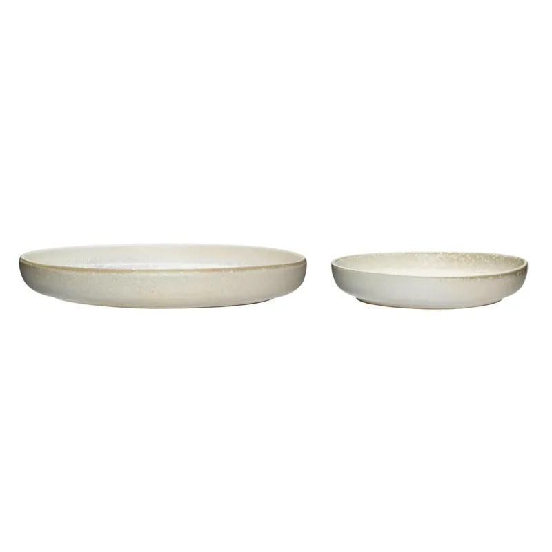 Clay Plates White (set of 2) de Hübsch – photo du produit