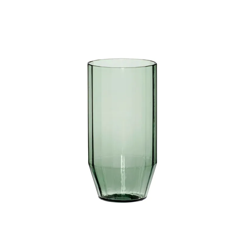 Aster Drinking Glass Green by Hübsch – product photo 2 of 2
