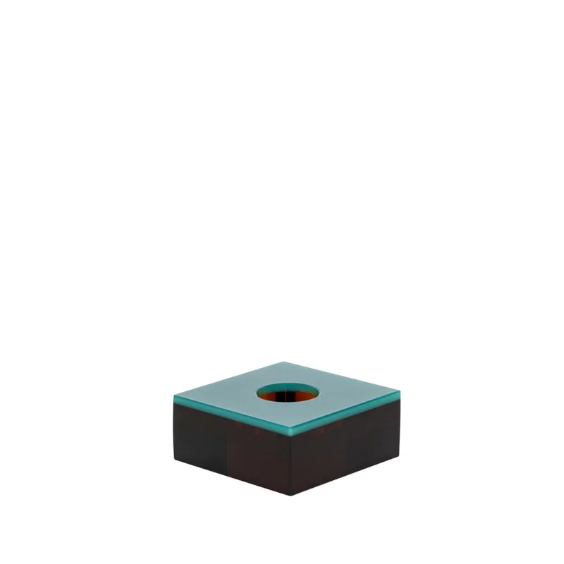 Flux Tealight Holder Green/Brown de Hübsch – photo du produit 2 sur 2