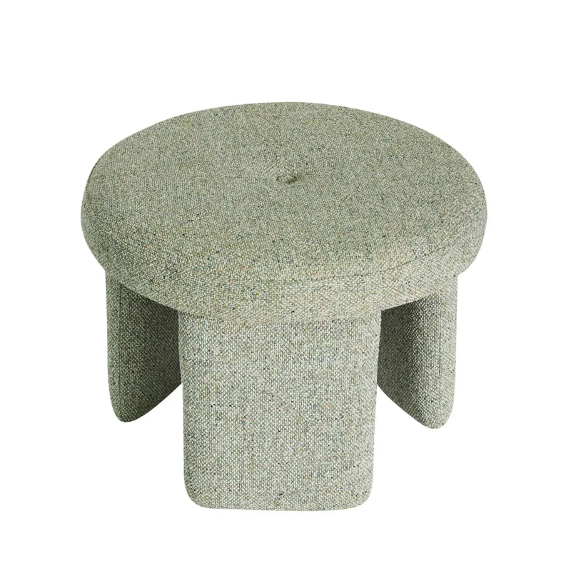 Rocco Pouffe Light green by Hübsch – product photo 2 of 6