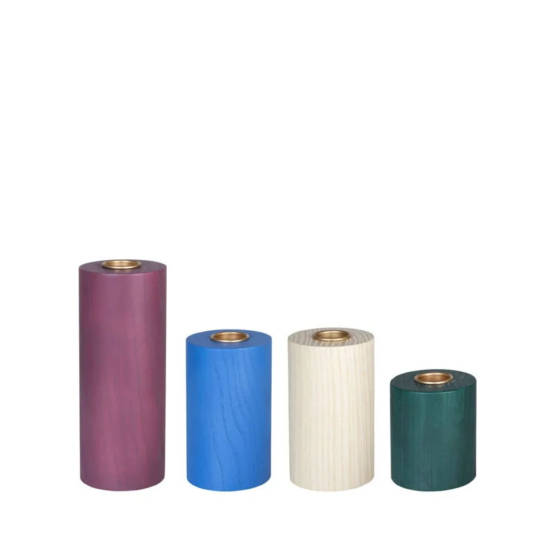 Crayon Candleholder Multicolour (set of 4) de Hübsch – photo du produit