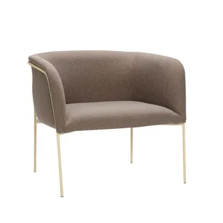 Eyrie Lounge Chair Brown van Hübsch – productfoto 2 van 2
