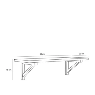 Arki Shelf Natural van Hübsch – productfoto 1 van 4
