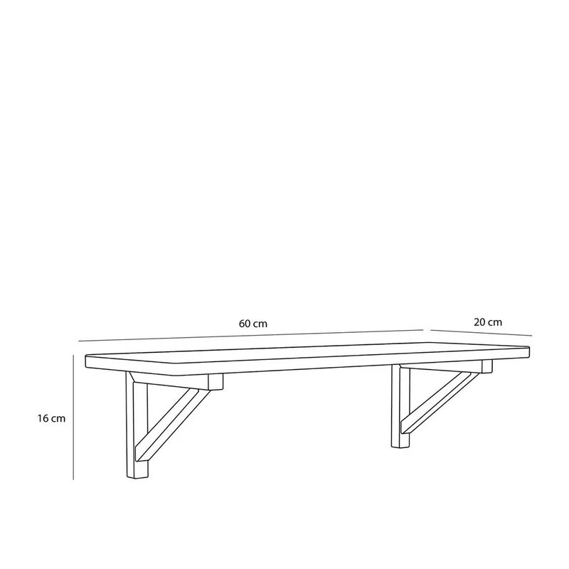Arki Shelf Natural van Hübsch – productfoto 1 van 4