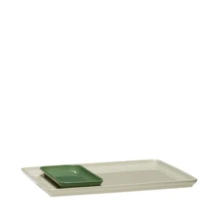 Amare Tray Sand/Green (set of 2) van Hübsch – productfoto 7 van 7