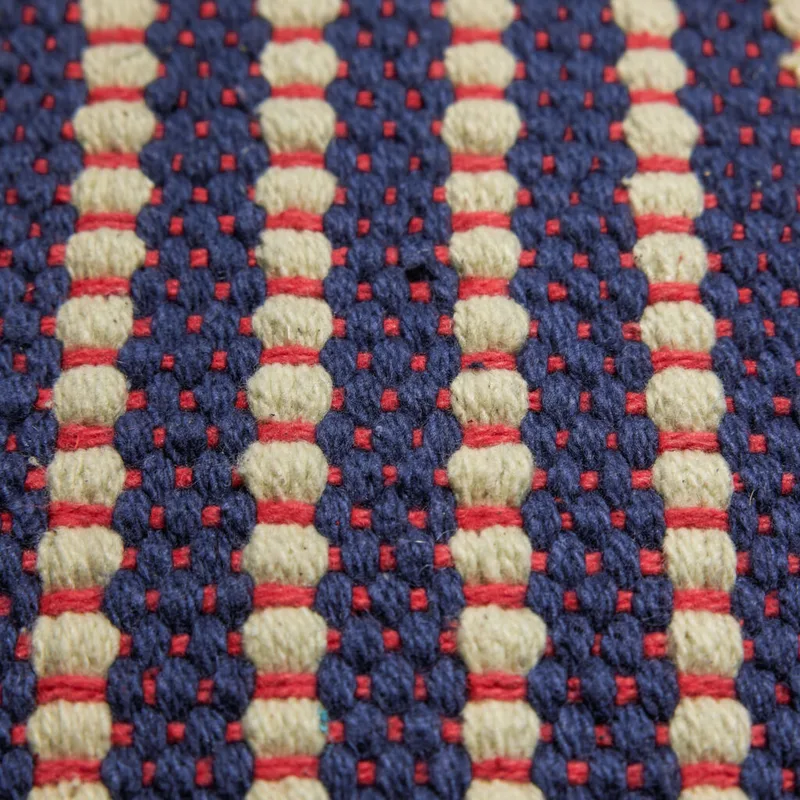Mochi Pouffe Blue/Multicolour by Hübsch – interior photo 2 of 6