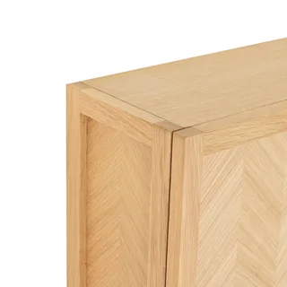 Herringbone Shoe Cabinet Large Natural van Hübsch – sfeerfoto 2 van 7