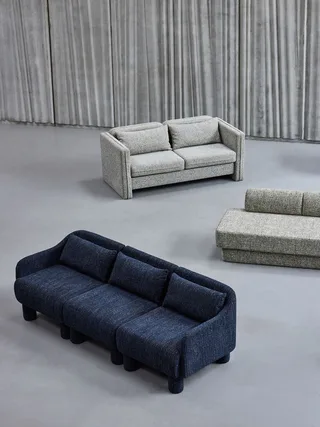 Elegance Sofa Dark blue by Hübsch – interior photo 8 of 9