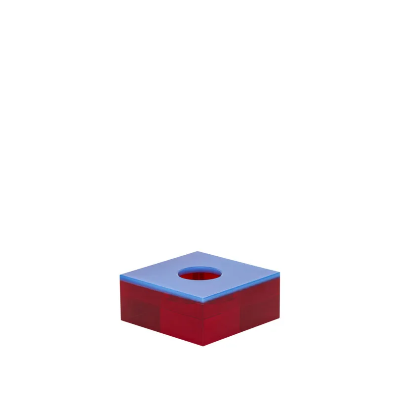 Flux Tealight Holder Blue/Red by Hübsch – product photo