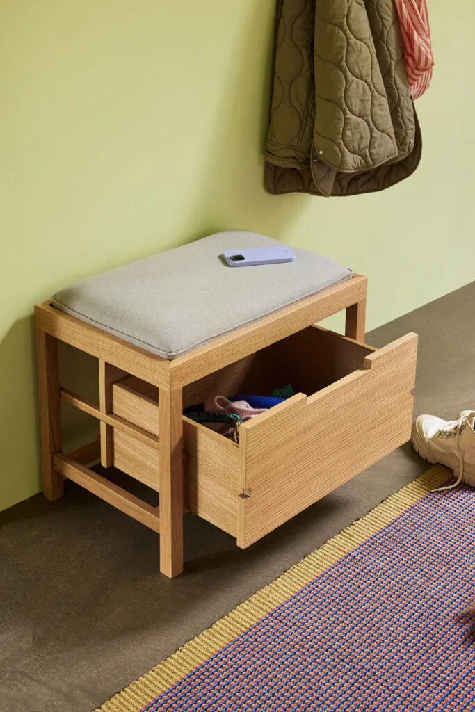 Bifi Bench Sand/Natural by Hübsch – interior photo 5 of 6