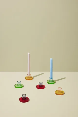 Astra Candleholder Small Red/Purple by Hübsch – interior photo 3 of 7