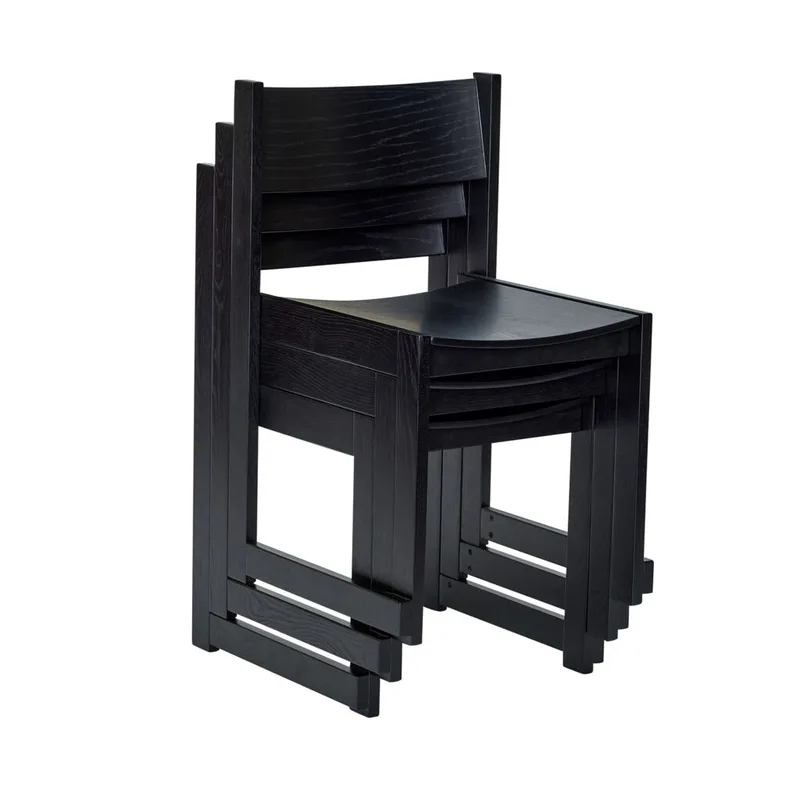 Forma Dining Chair Black van Hübsch – productfoto 4 van 10