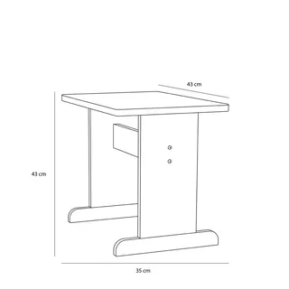 Play Side Table Red by Hübsch – product photo 2 of 5