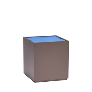 Vault Side Table/Storage Box Brown/Blue van Hübsch – productfoto 8 van 8