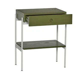 Noir Bedside Table Green/Off white von Hübsch – Produktfoto 2 von 5
