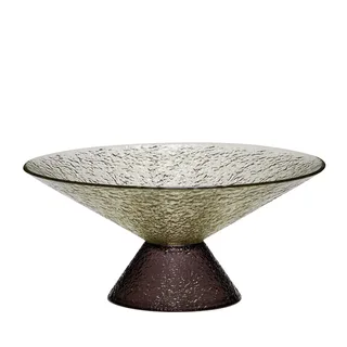 Bonbon Glass Bowl Large Green/Brown van Hübsch – productfoto 8 van 8