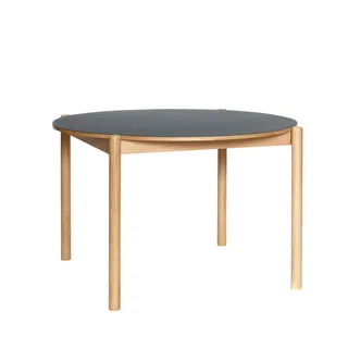 Oblique Dining Table Round Black by Hübsch – product photo 3 of 3
