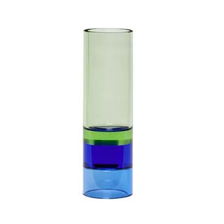 Astro Tealight Holder Green/Blue van Hübsch – productfoto 2 van 2