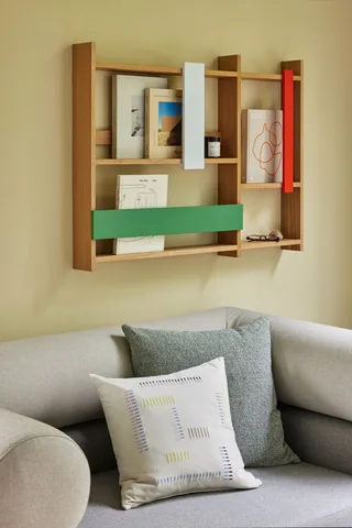 Sola Cushion Green/Grey van Hübsch – sfeerfoto 3 van 5