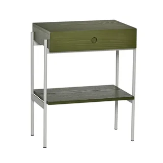 Noir Bedside Table Green/Off white von Hübsch – Produktfoto 5 von 5