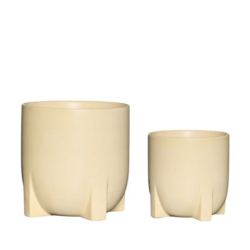 Up Pots Yellow (set of 2) de Hübsch – photo du produit 6 sur 6