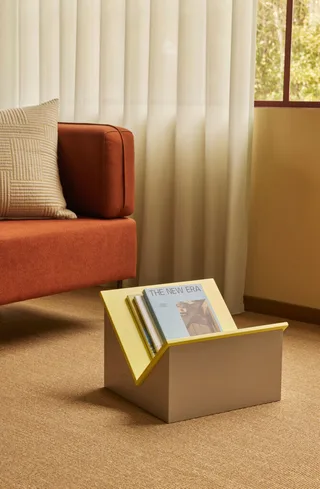 Tick Magazine Holder Sand/Yellow by Hübsch – interior photo 3 of 5