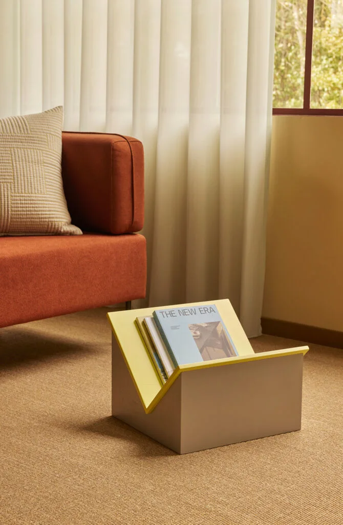 Tick Magazine Holder Sand/Yellow by Hübsch – interior photo 3 of 5