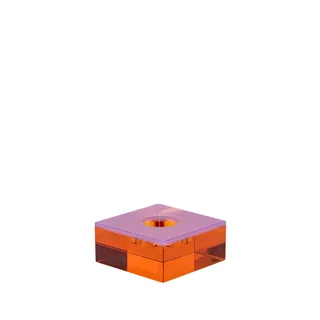 Flux Tealight Holder Pink/Orange van Hübsch – productfoto 3 van 3