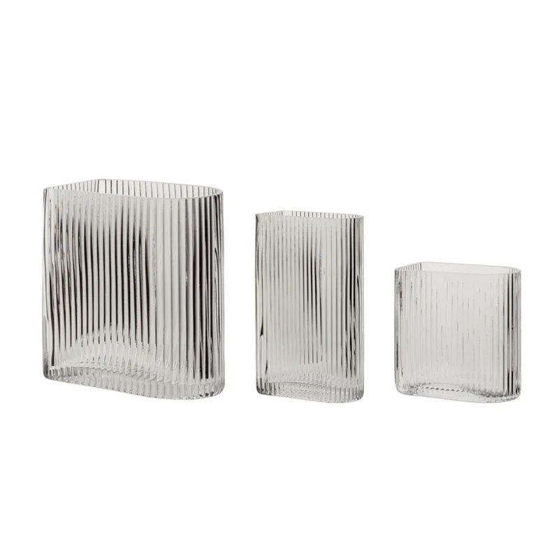 Elements Vases Clear (set of 3) by Hübsch – product photo