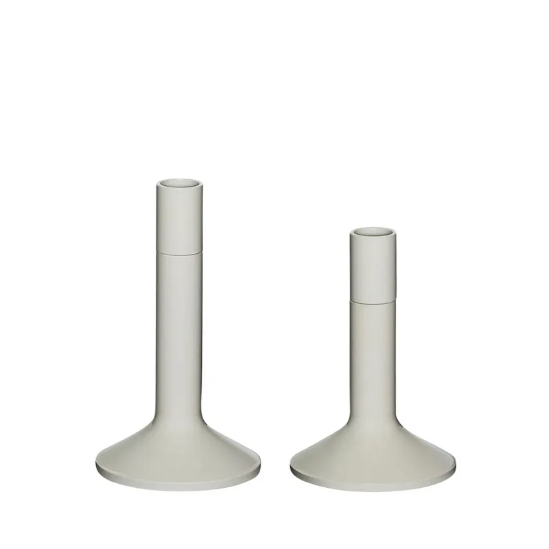 Kindred Candleholder Light grey (set of 2) by Hübsch – product photo 4 of 4