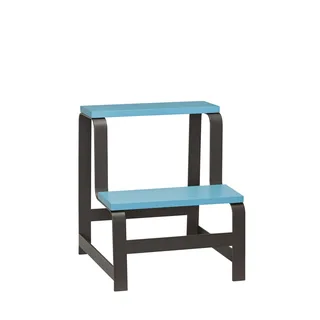 Step Stool Blue/Brown von Hübsch – Produktfoto 6 von 6