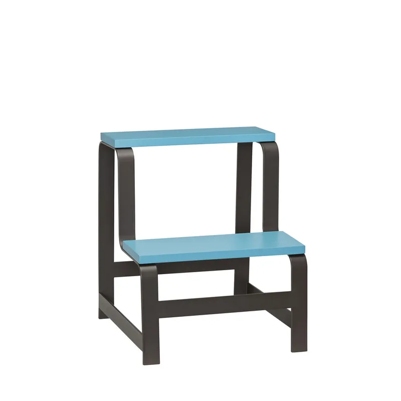 Step Stool Blue/Brown von Hübsch – Produktfoto 6 von 6